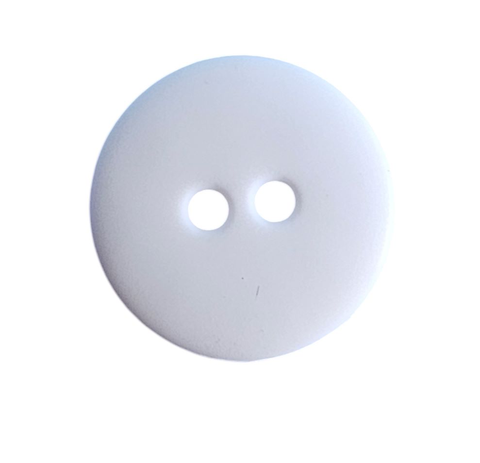 Knapp, 2 hulls 15mm, Hvit - Bilde 1