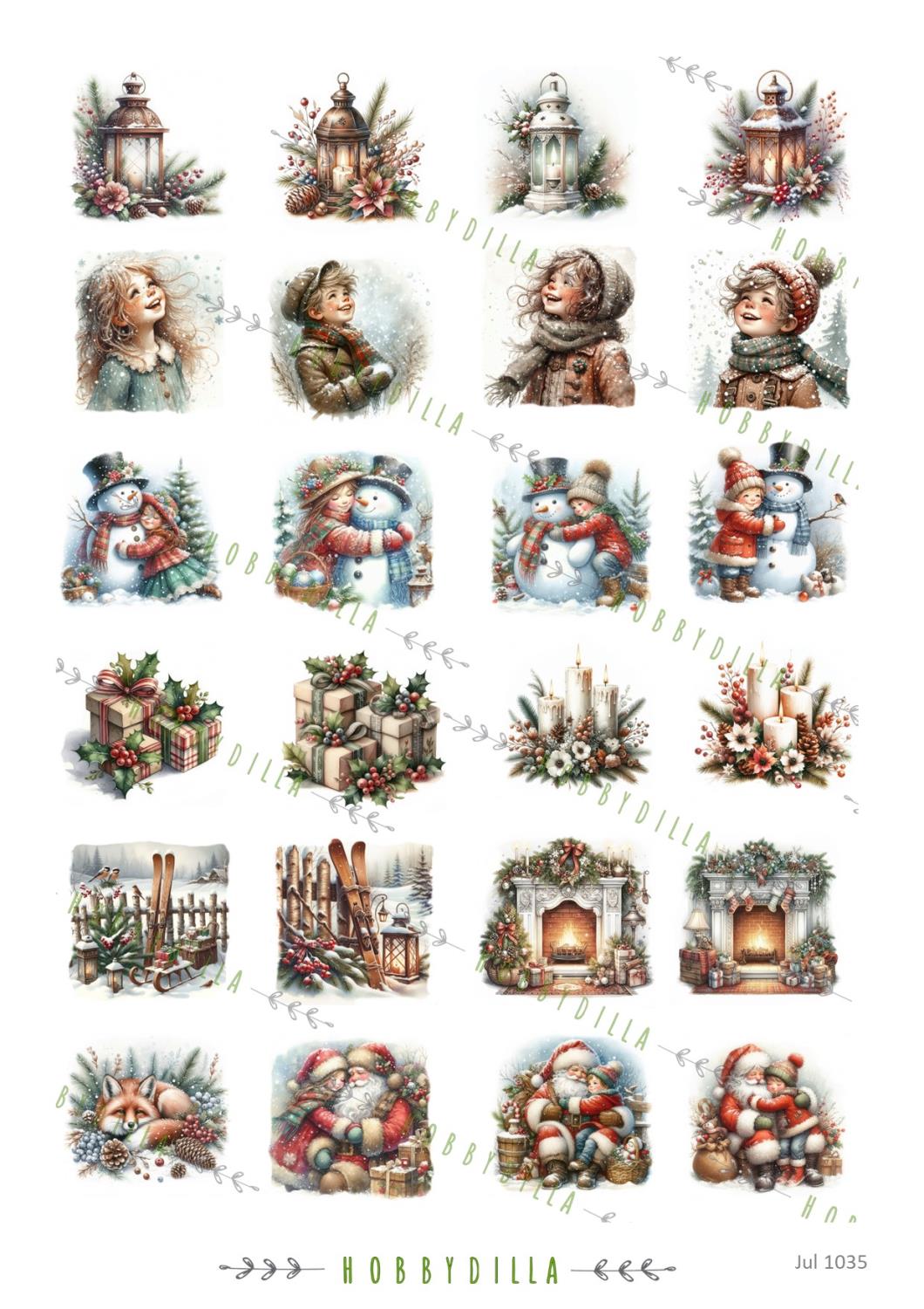 Rispapir A4 Jul 1035 Mini bilder - Bilde 1