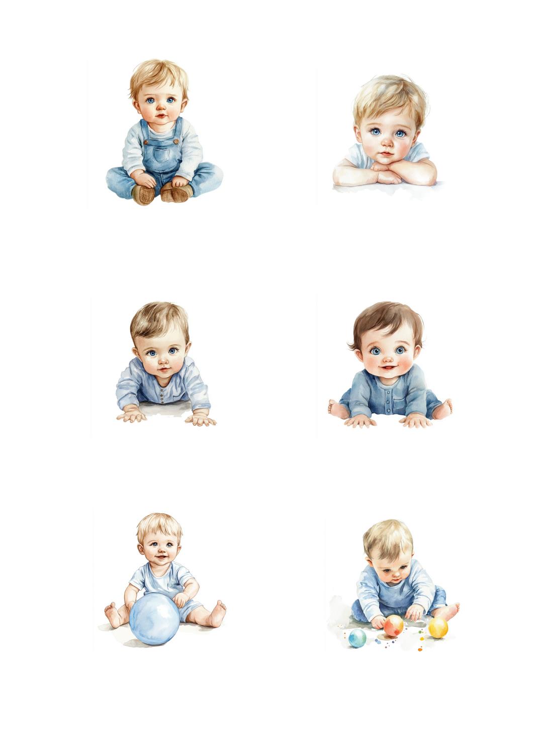 Reprint Baby Boy- A4 klippeark - Bilde 1