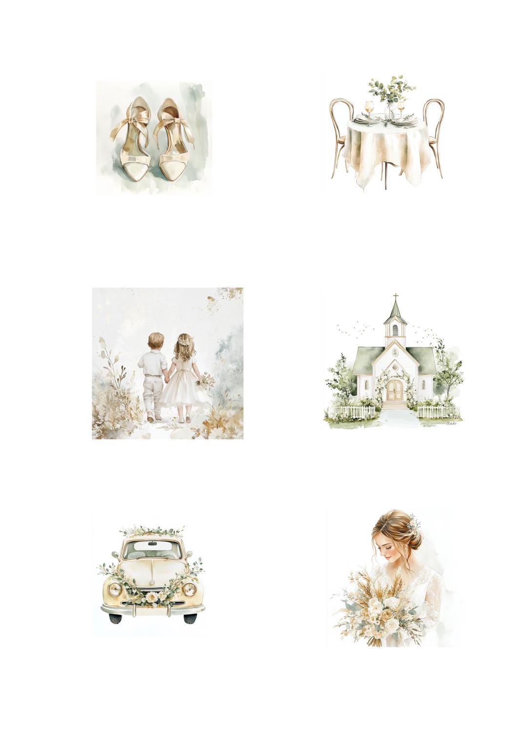 Reprint - Marry Me 1, A4 klippeark - Bilde 1