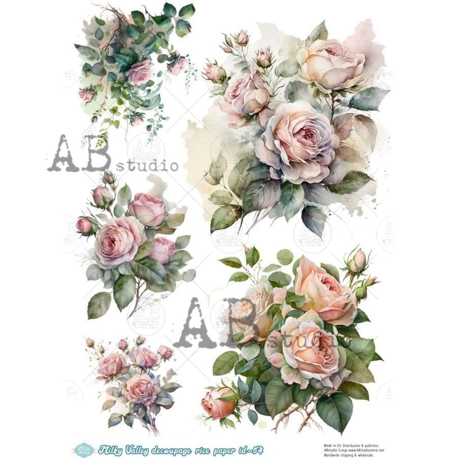 ABstudio Rispapir A4 Milky Valley ID-54 - Bilde 1