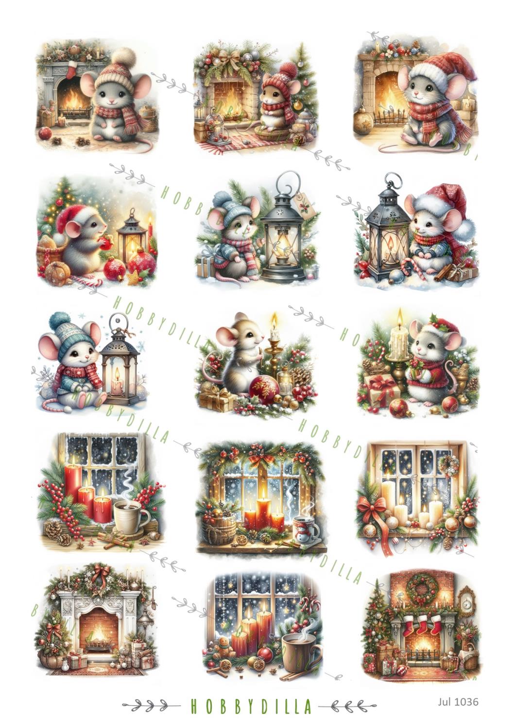 Rispapir A4 Jul 1036 Lys og peiskos - Bilde 1