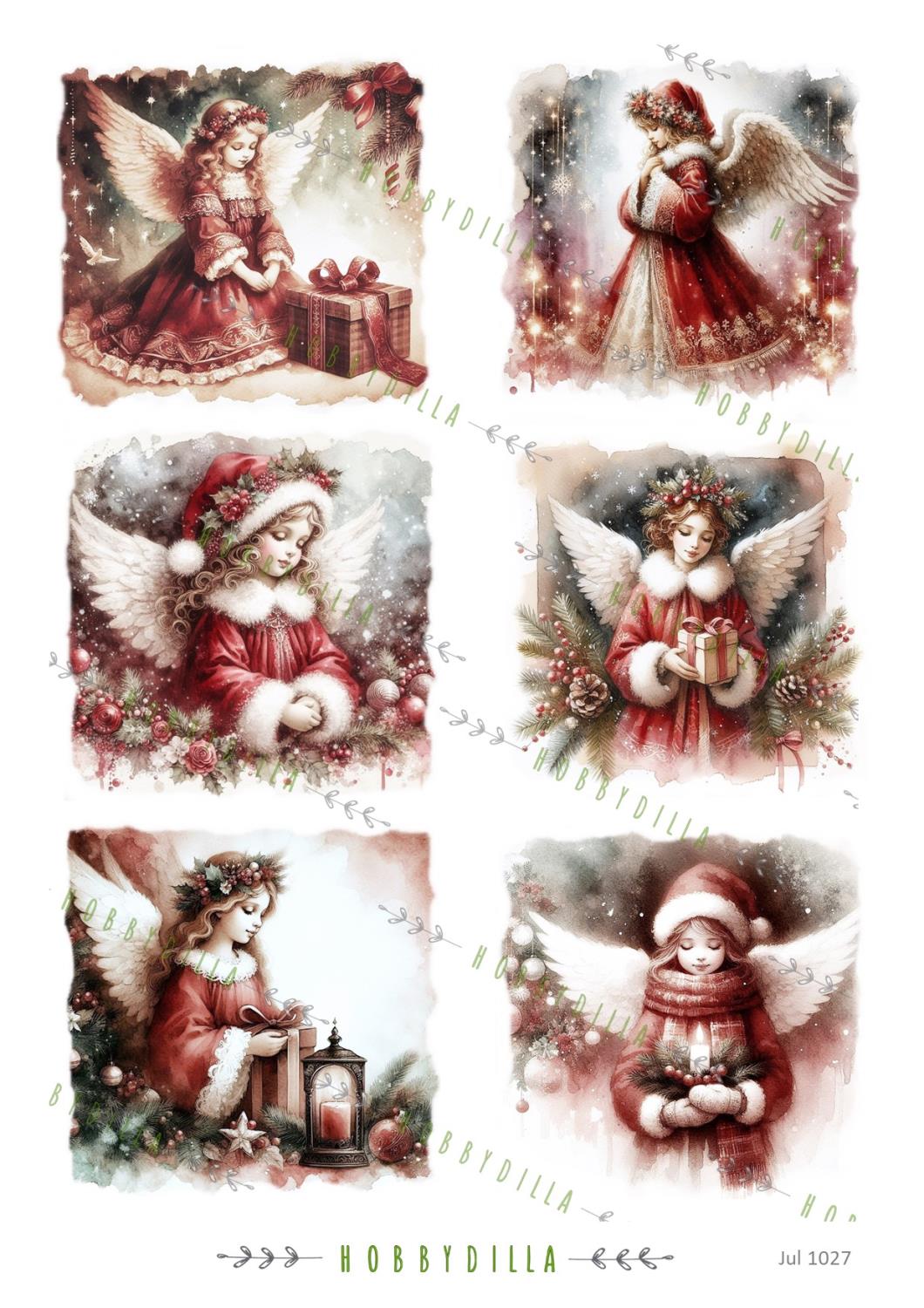 Motivark Jul 1027 Mørke røde engler - Bilde 1