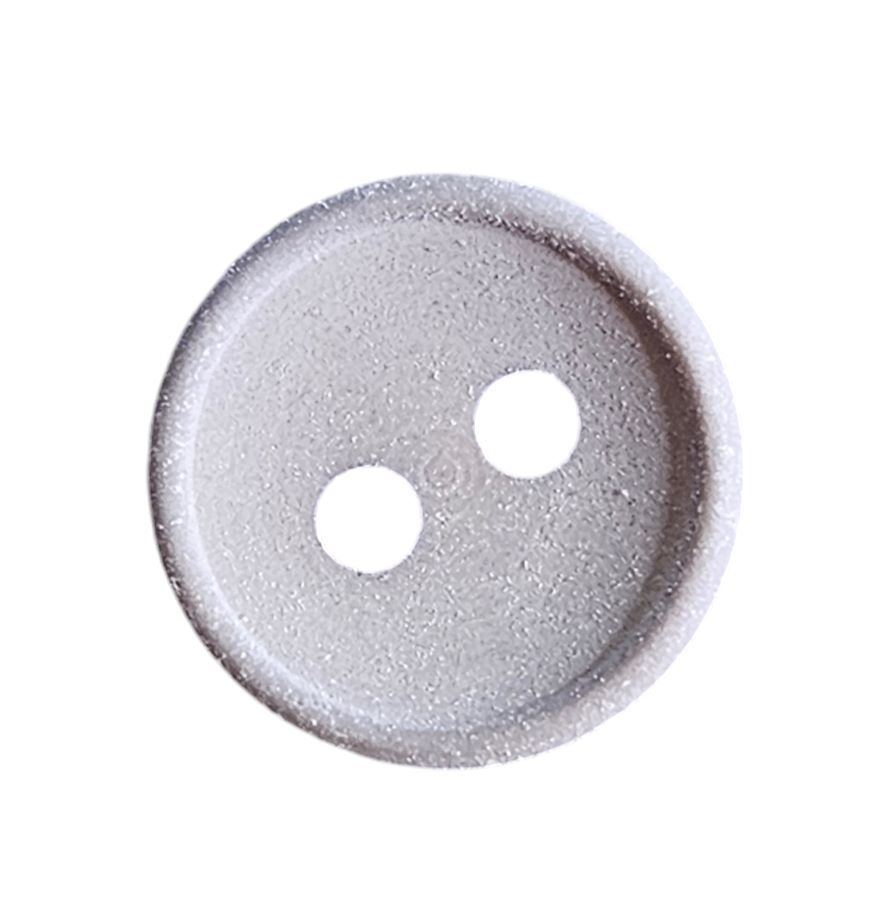 Knapp, 2 hulls 11mm, Lys grå - Bilde 1