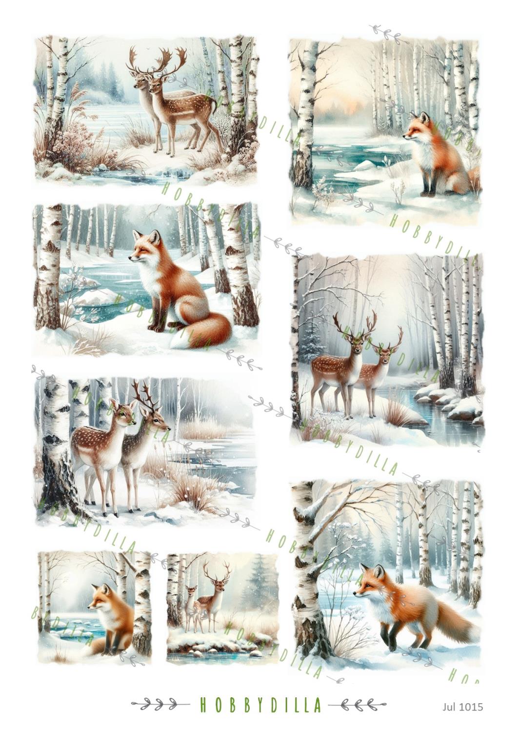 Motivark Jul 1015 Vinter rev og rådyr - Bilde 1