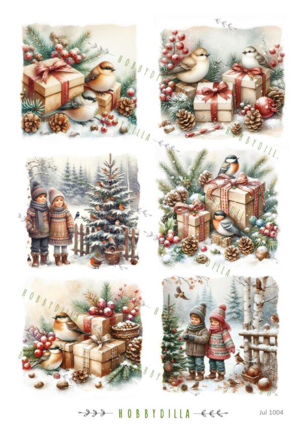 14290_image_80a12d036e5afc8e.jpg Motivark Jul 1004 fugler og pakker, vinterbarn