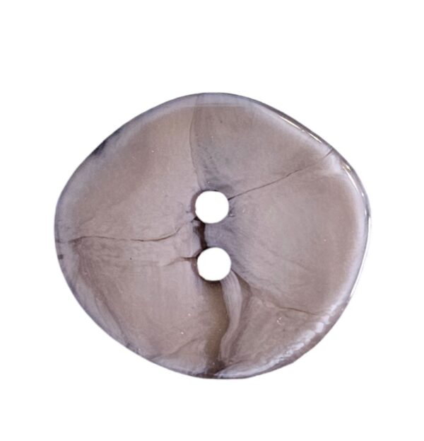 Knapp, 2 hulls 22mm, Grå