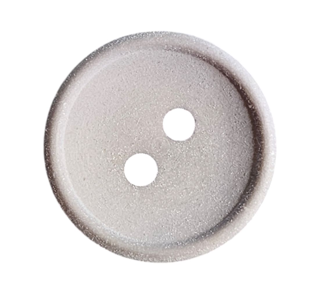 Knapp, 2 hulls 15mm, Lys Grå - Bilde 1