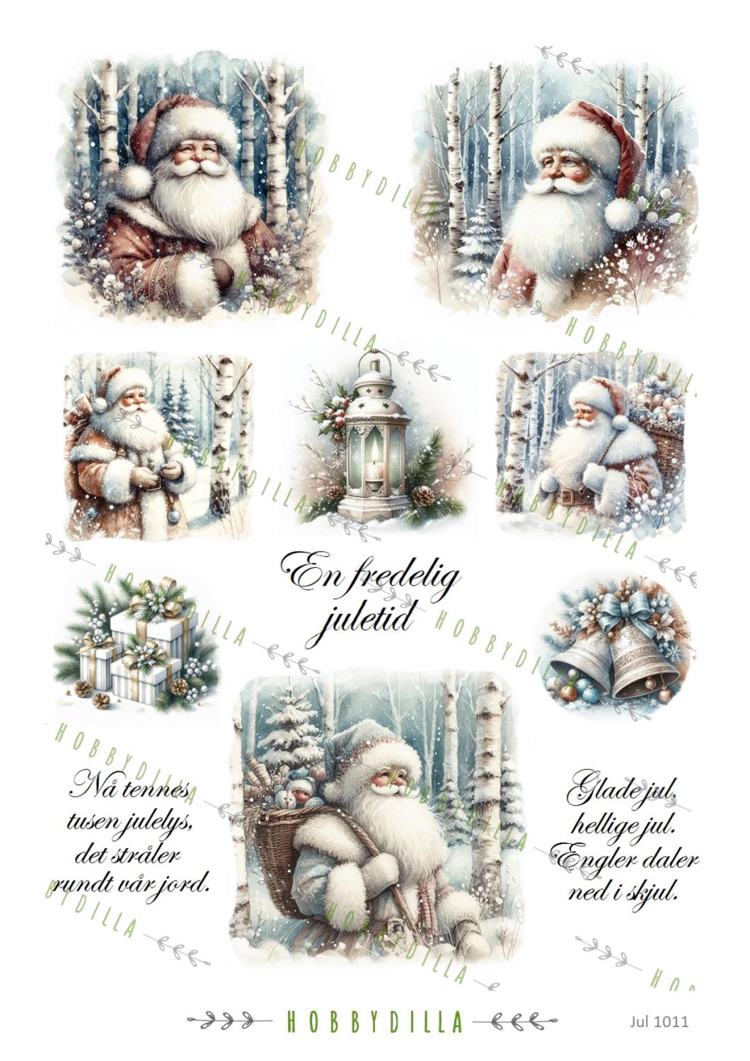 Motivark  Jul 1011 Kald vinter, nisser og tekst - Bilde 1