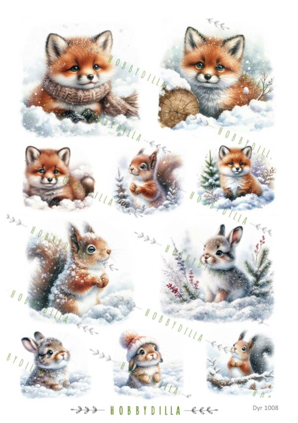 14333_image_517891f81e6769b1.jpg Motivark Dyr 1008 Dyr i snøen