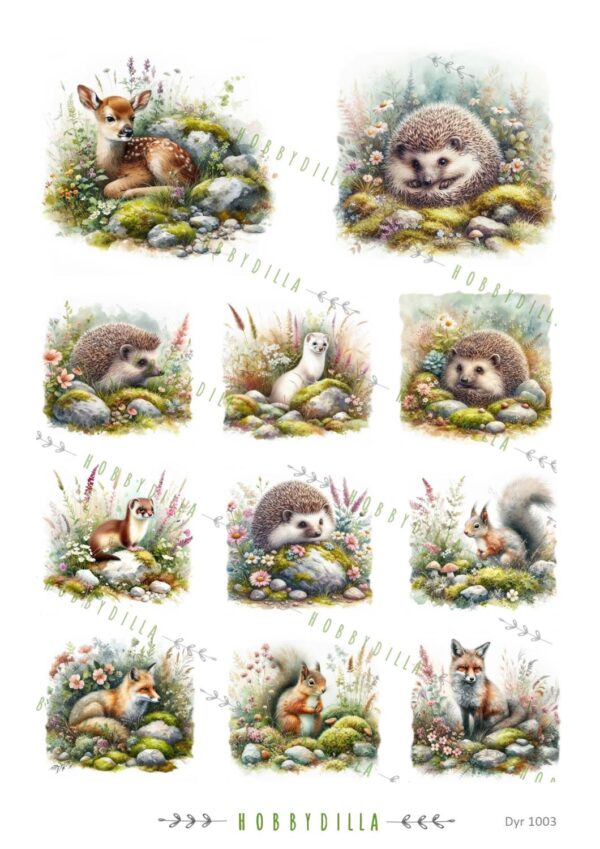 14358_image_964e28f879b3a45c.jpg Motivark Dyr 1003 Skogens dyr M