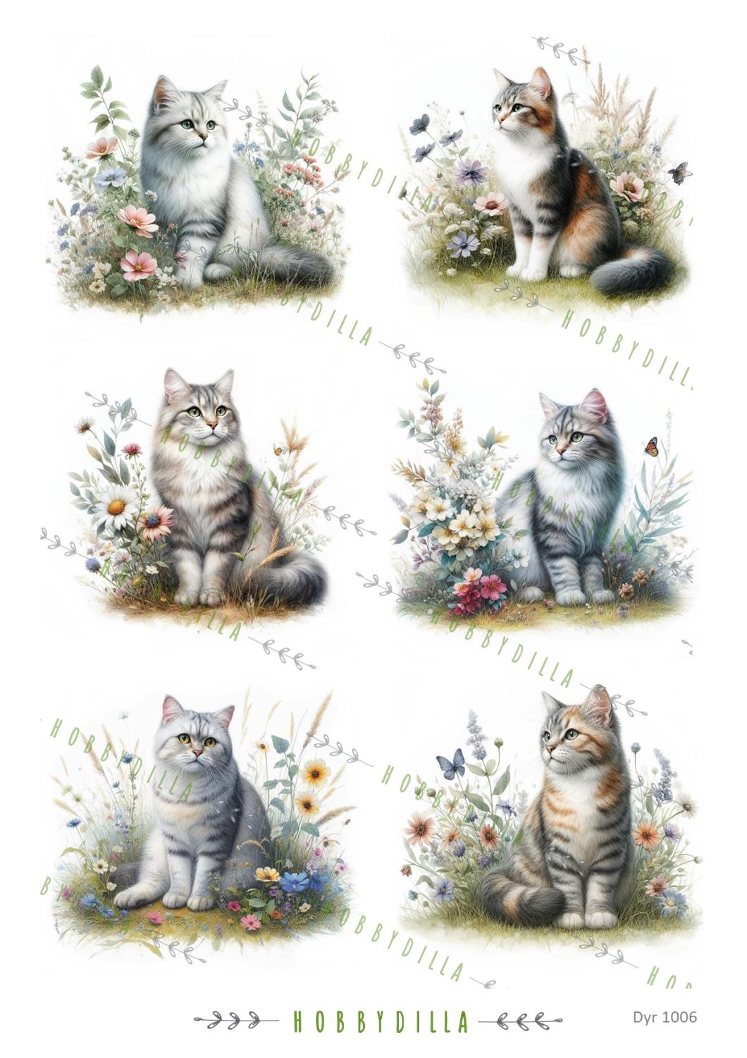 Rispapir A4 Dyr 1006 Katter - Bilde 1