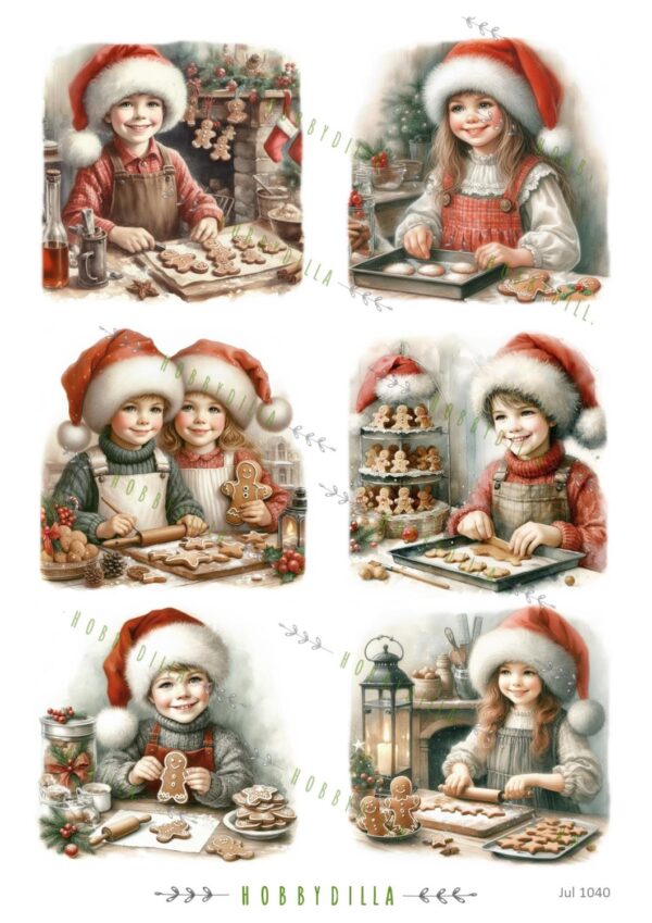 14375_image_82bde5d0ad900767.jpg Rispapir A4 Jul 1040 Barn baker pepperkaker