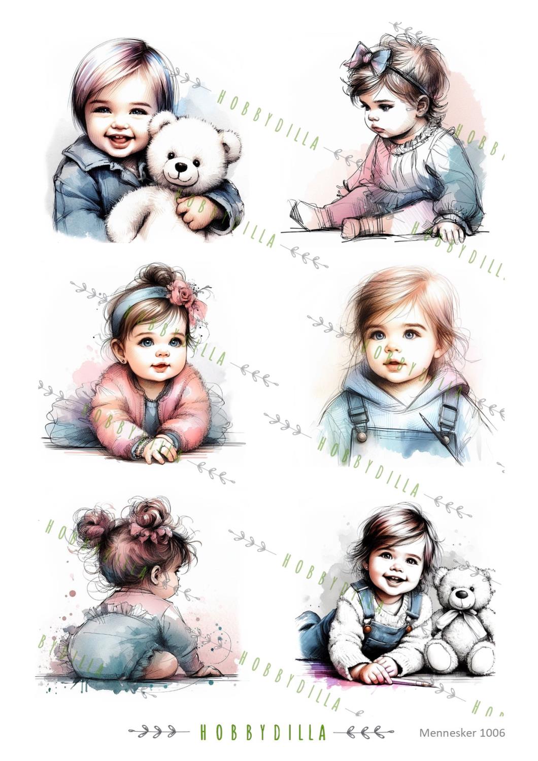 Rispapir A4 Barn 1006 Baby jenter - Bilde 1