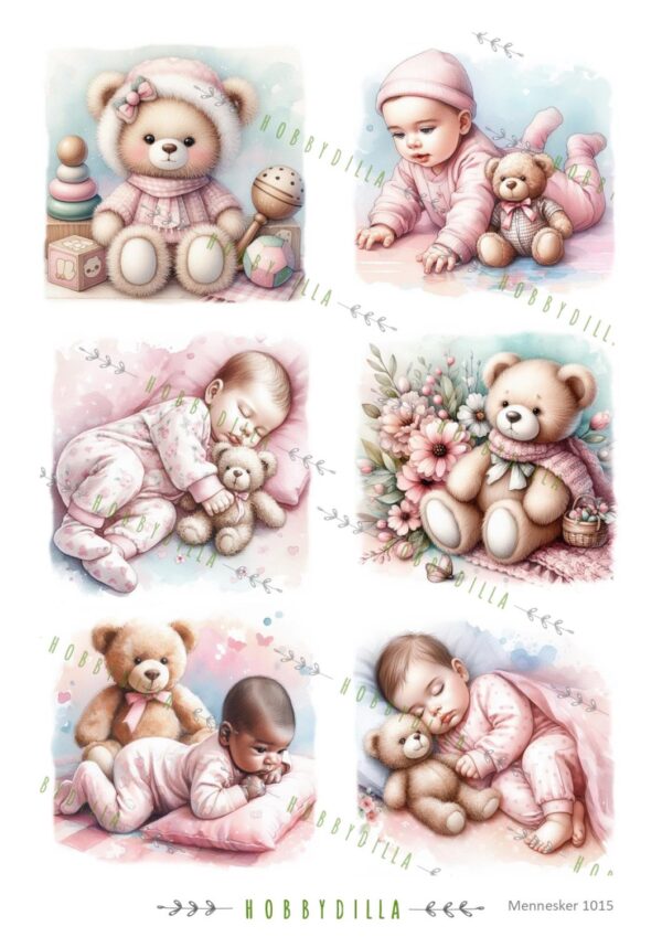 14383_image_89aedd8256665754.jpg Rispapir A4 Barn 1015 Baby jente