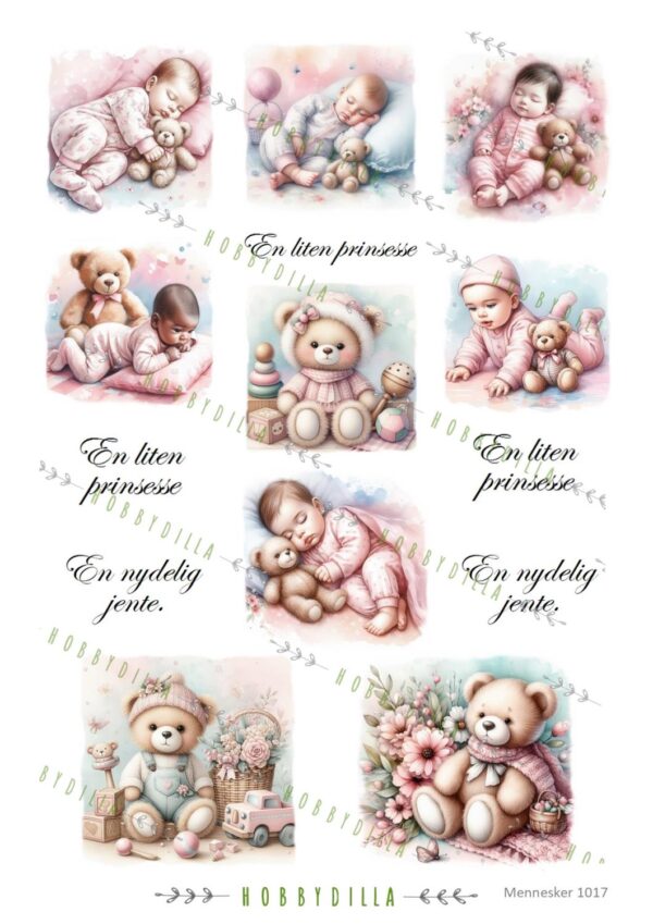 14385_image_ea86db3e2251749d.jpg Rispapir A4 Barn1017 Baby jente med tekst