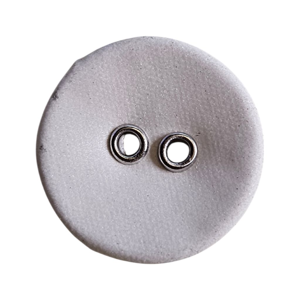 Knapp 2 hulls 18mm Refleksknapp Hvit - Bilde 1