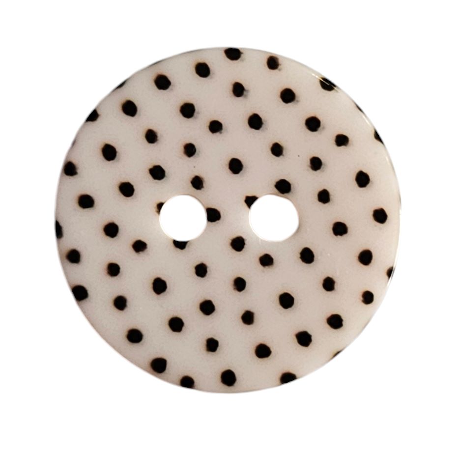 Knapp, 2 hulls 15mm,  Hvit - Bilde 1