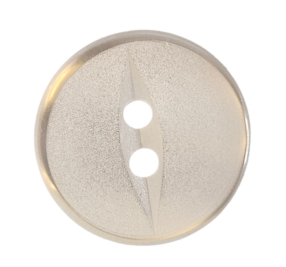 Knapp, 2 hulls 15mm,  Hvit - Bilde 1