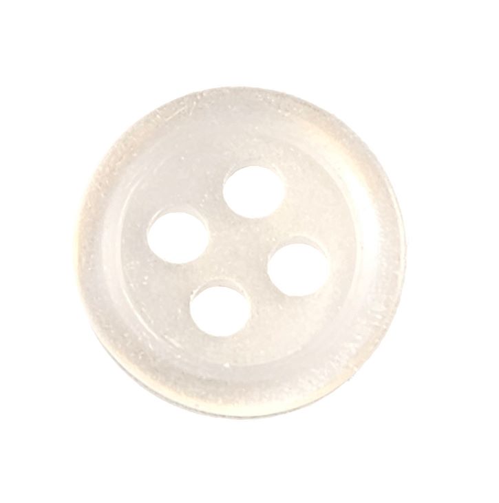 Knapp, 4 hulls 9mm,  Hvit - Bilde 1