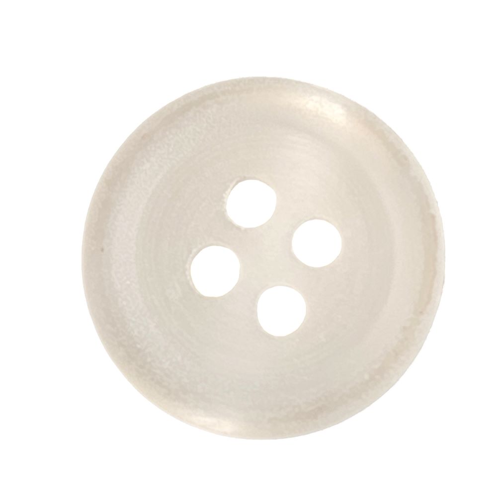Knapp, 4 hulls 15mm,  Hvit - Bilde 1