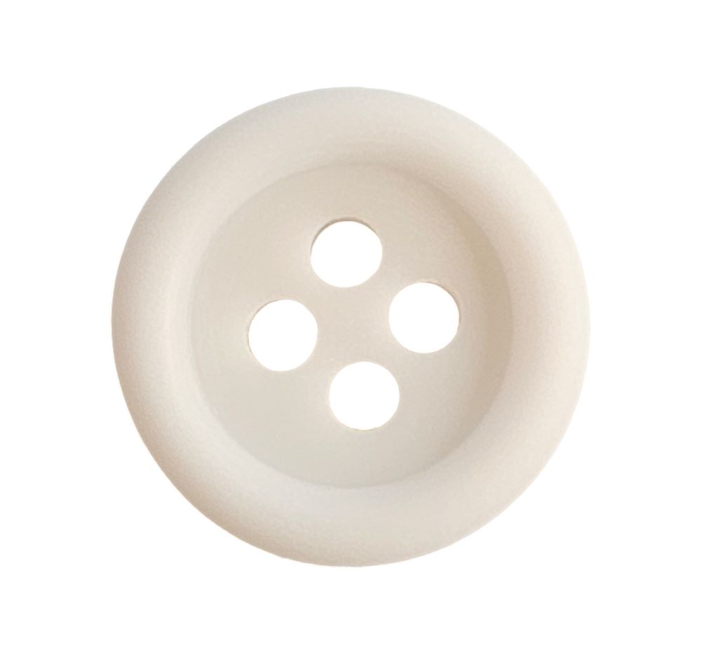 Knapp,4 hulls 13mm, Hvit - Bilde 1