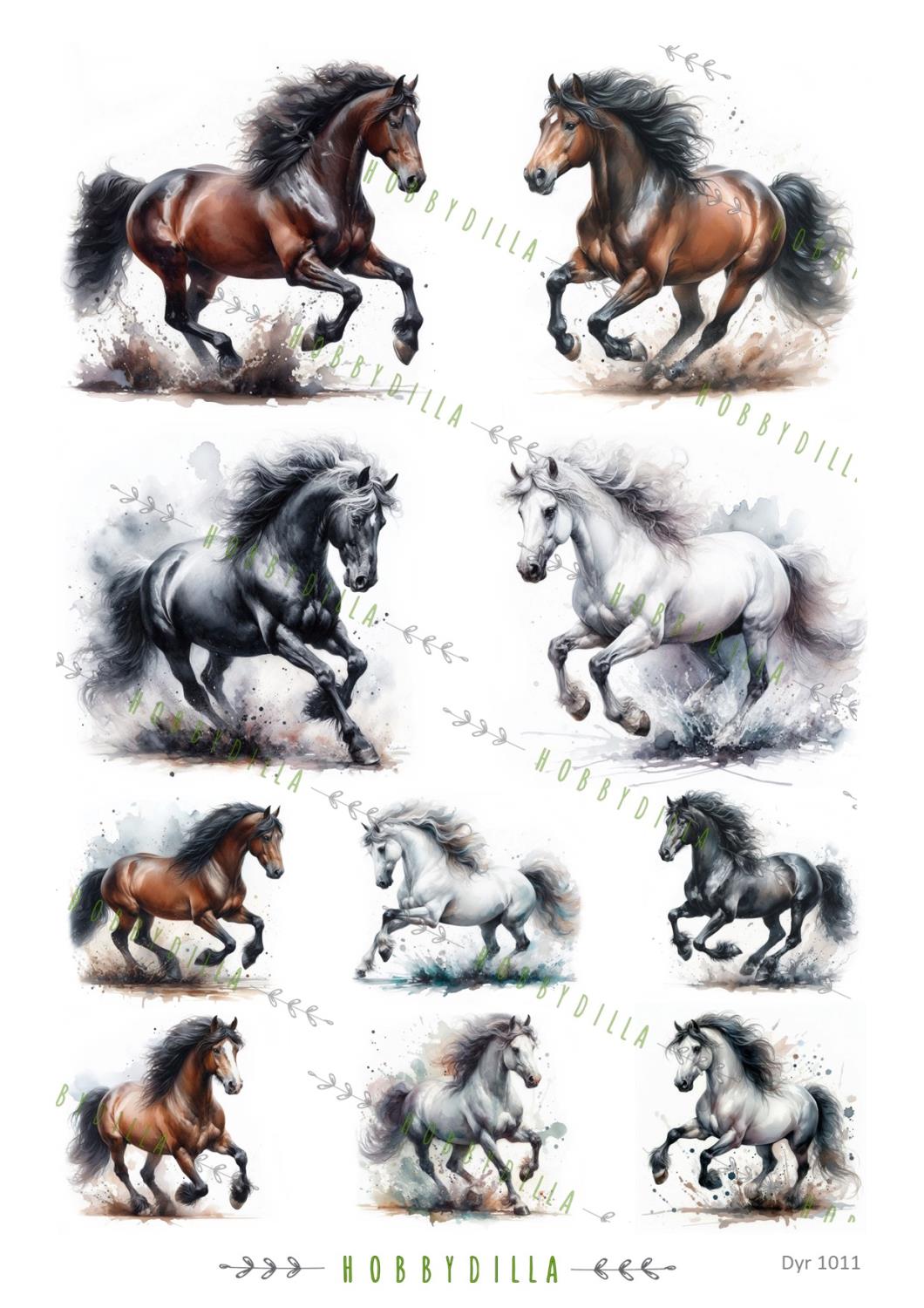 Rispapir A4 Dyr 1011 Hester - Bilde 1