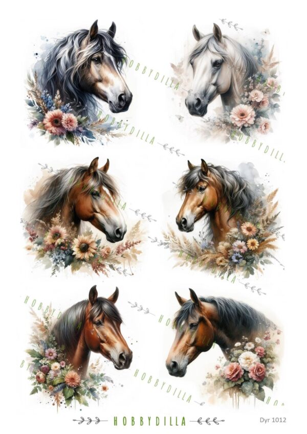 14440_image_44382adbf93ae308.jpg Rispapir A4 Dyr 1012 Hestehoder