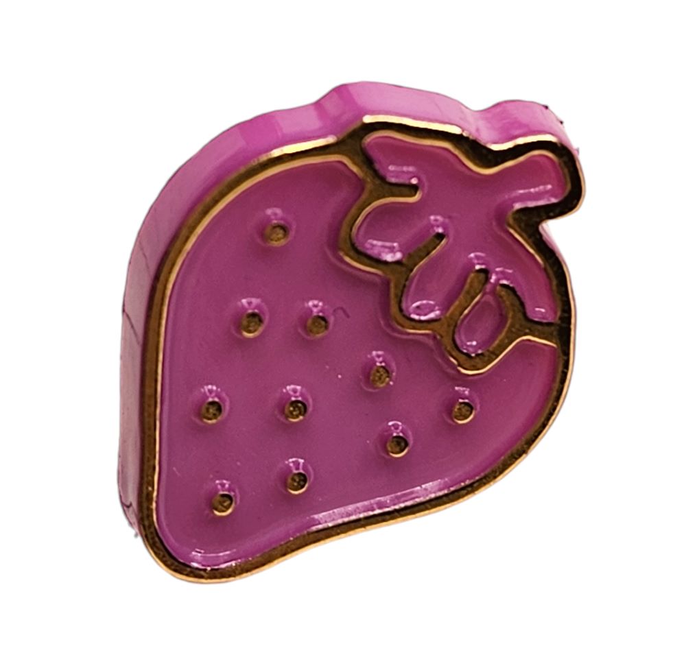 Knapp,  15mm Jordbær, Lys lilla - Bilde 1