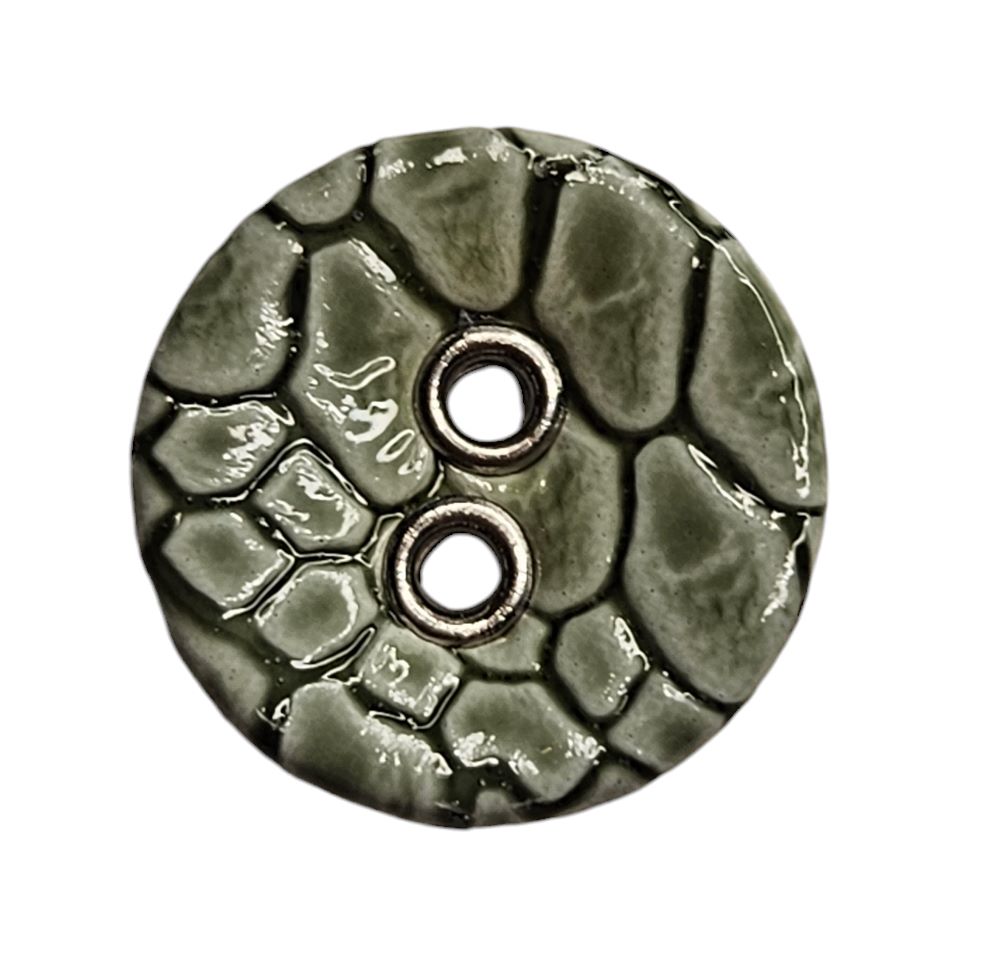 Knapp 2 hulls eyelet 15mm, Grønn - Bilde 1