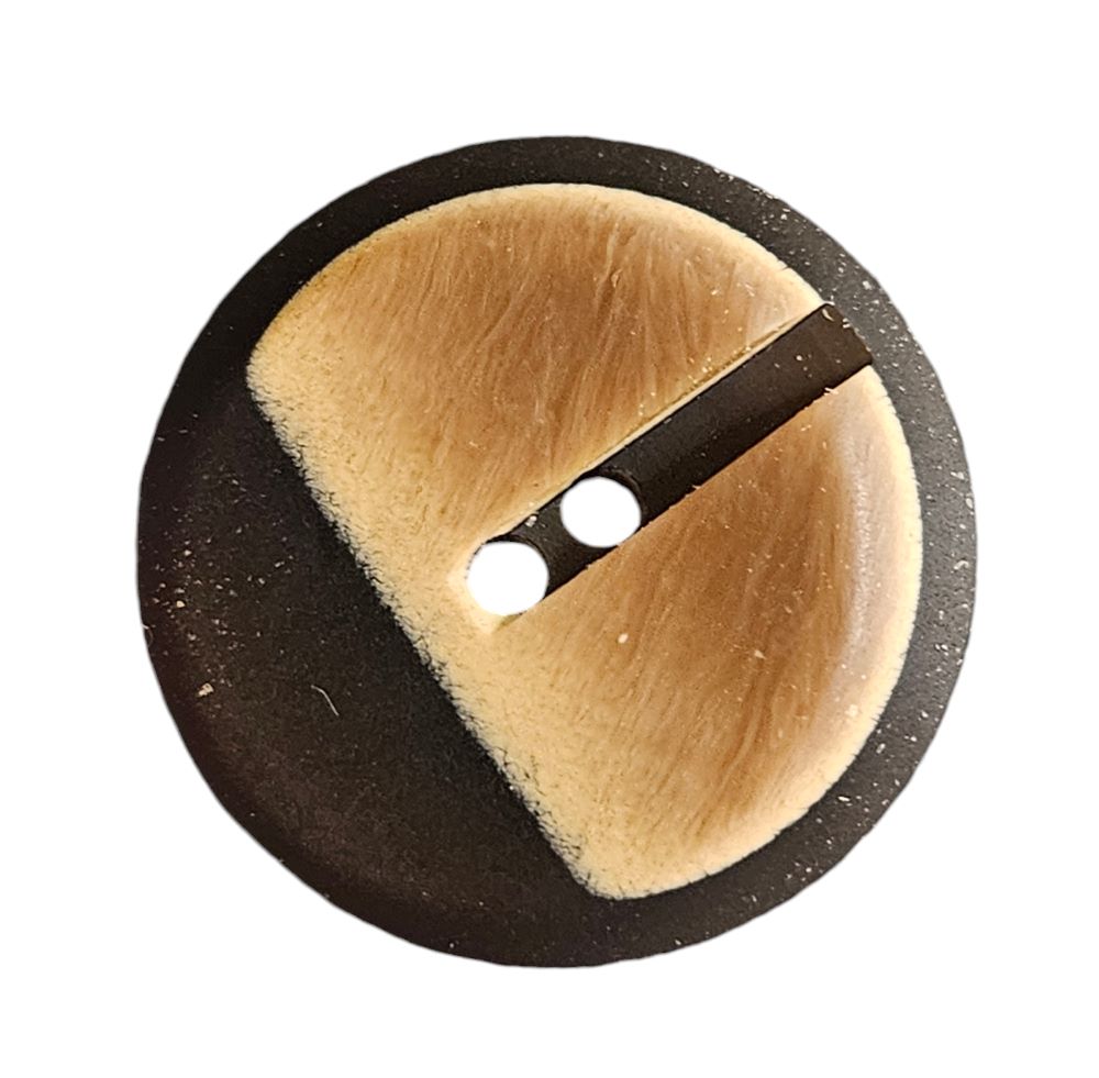 Knapp, 2 hulls 23mm, Brun - Bilde 1