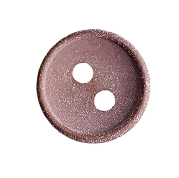 Knapp, 2 hulls 11mm Brun