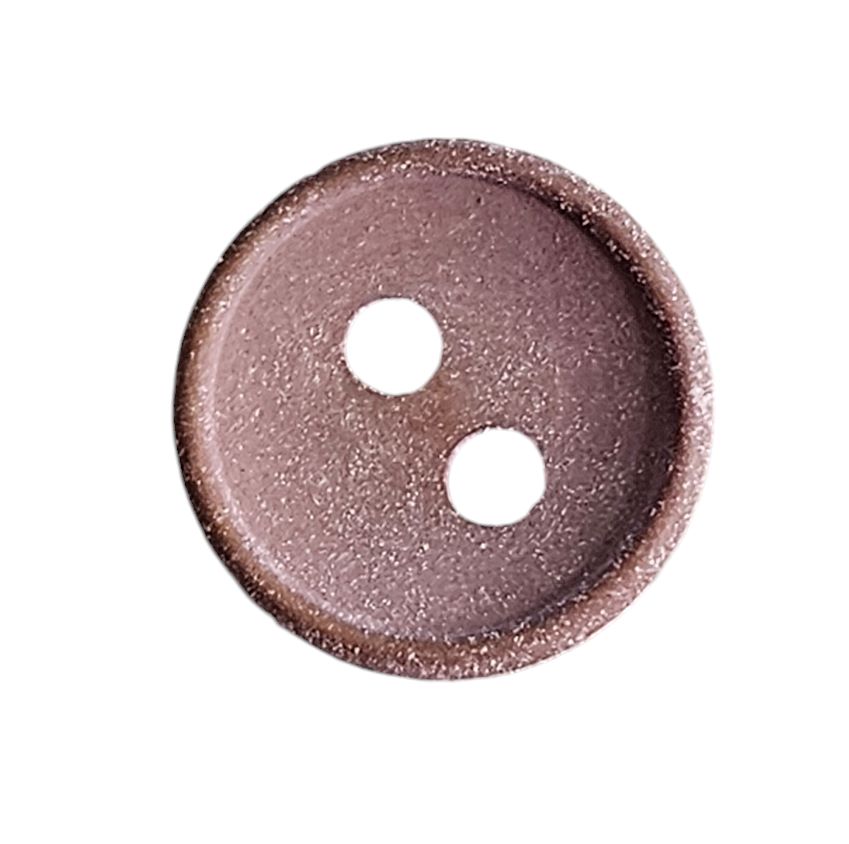 Knapp, 2 hulls 11mm Brun - Bilde 1