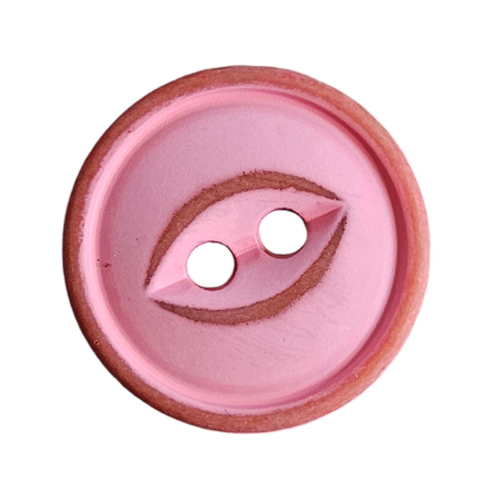 Knapp  2 hulls, 15mm Rød - Bilde 1