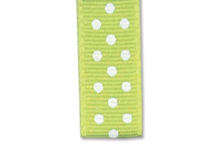 Prikkete bånd 10mm – 34 Lys grønn – 10m