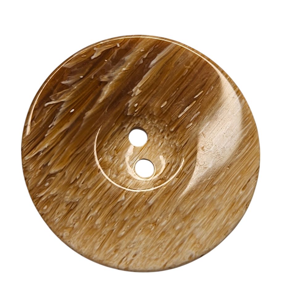 Knapp 2 hulls 28mm, Lys brun - Bilde 1