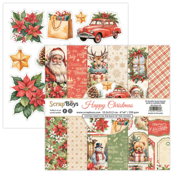 14636_image_72f2acc8fb1ca40d.jpg ScrapBoys Happy Christmas SB-HACH-09 6x6 Blokk
