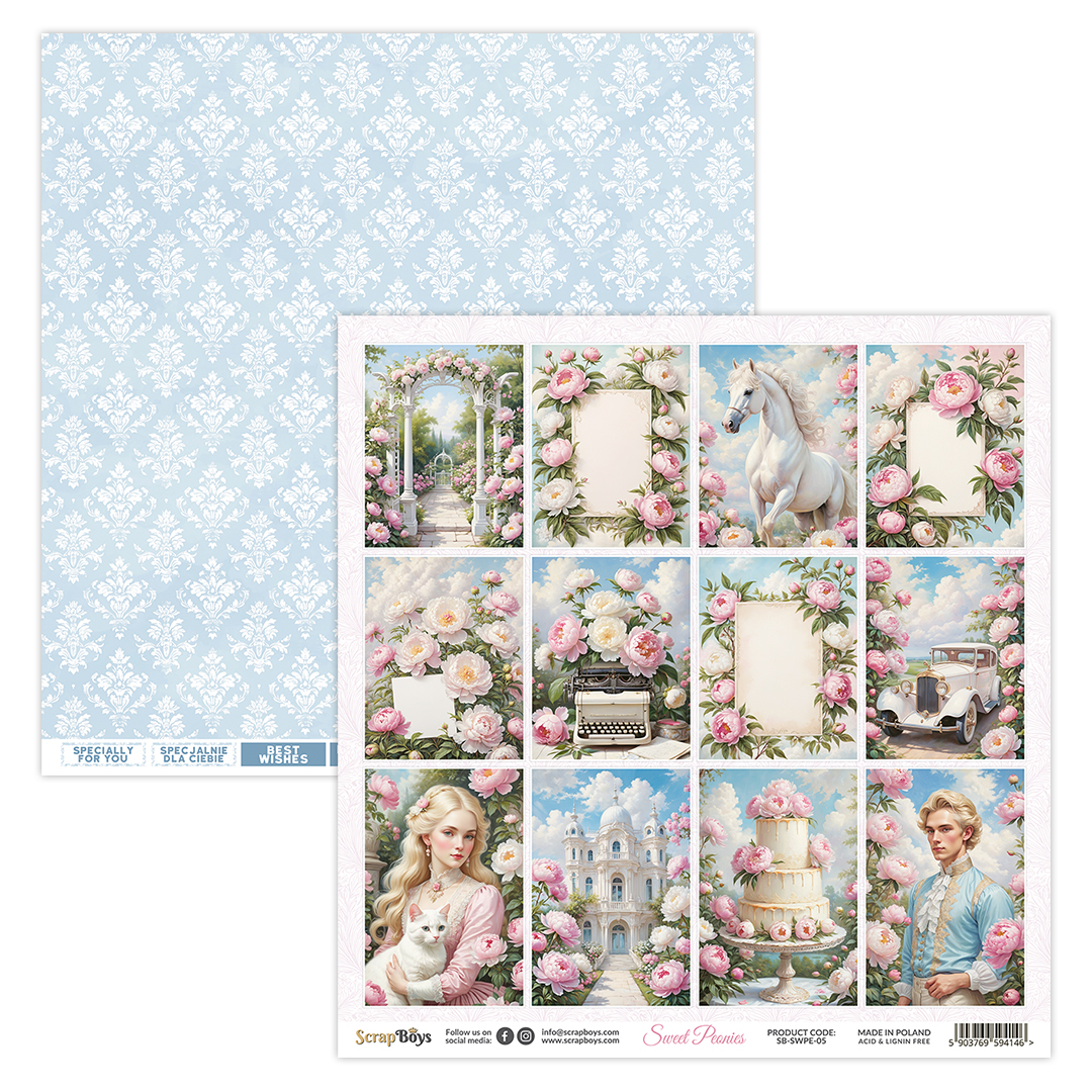 ScrapBoys  Sweet Peonies  SB-SWPE-05 - Bilde 1