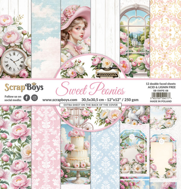 14651_image_d3847ffeeedd9717.jpg ScrapBoys Sweet Peonies SB-SWPE-08 12x12 Blokk