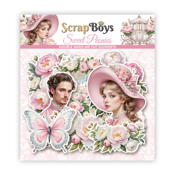 14653_image_3dd0a61f13811c28.jpg ScrapBoys Sweet Peonies SB-SWPE-12 Die Cuts 47pcs