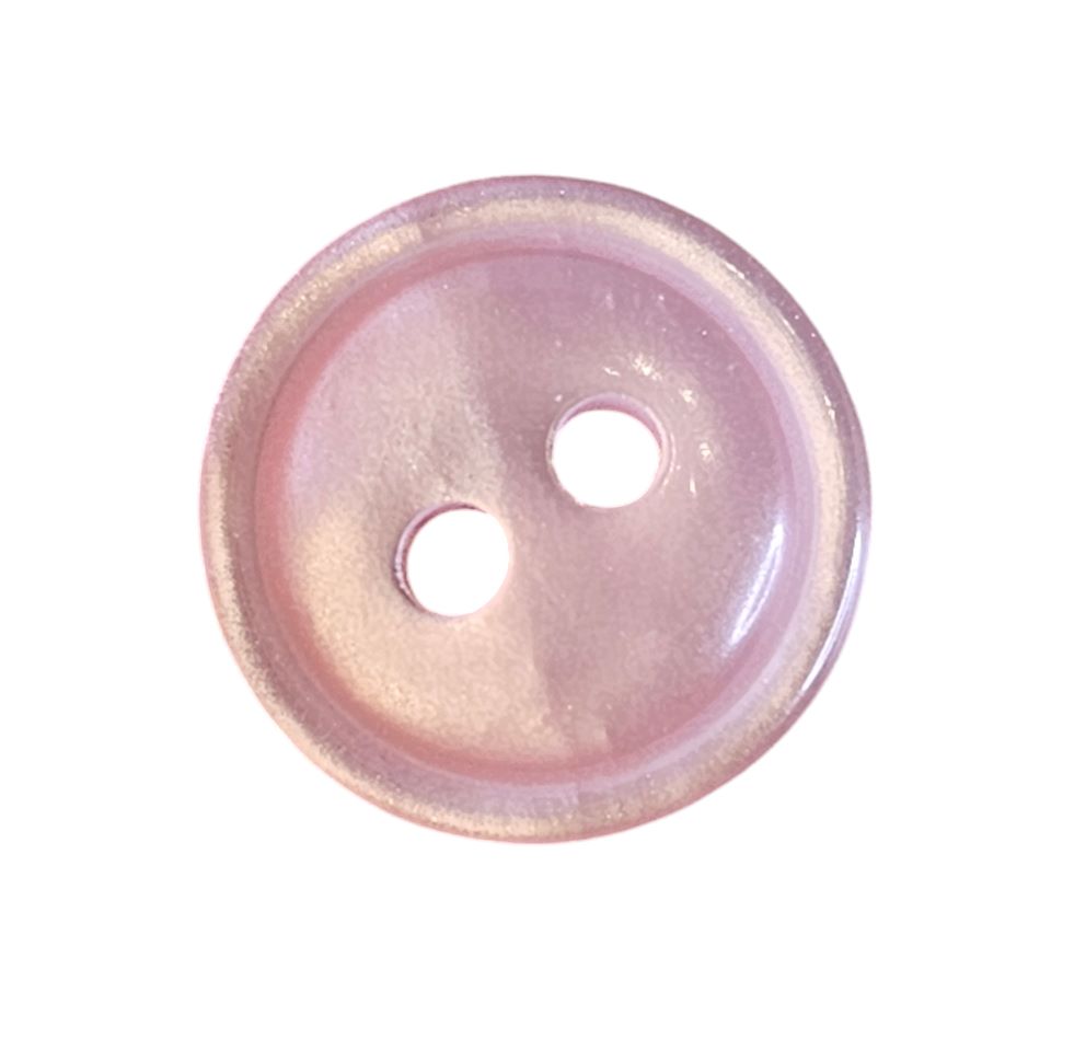 Knapp, 2 hulls, 13mm Rosa - Bilde 1