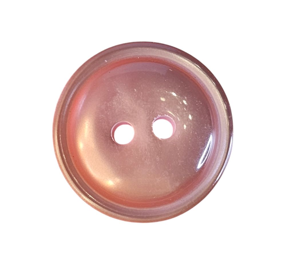 Knapp, 2 hulls, 18mm Rosa - Bilde 1