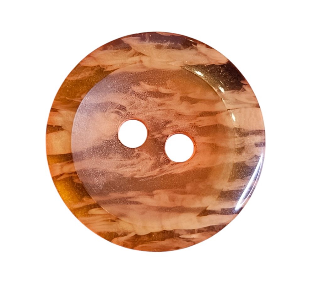 Knapp, 2 hulls, 23mm Lys Orange - Bilde 1