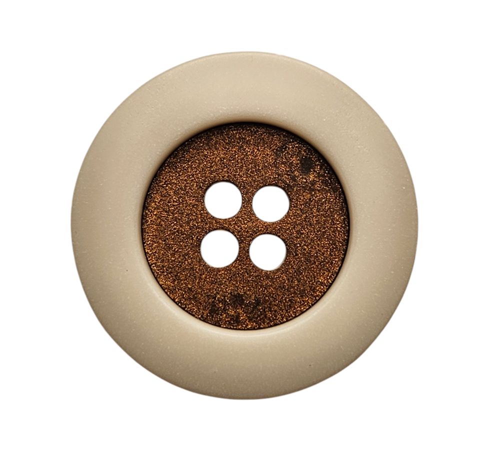 Knapp 4 hulls 20mm Brun - Bilde 1