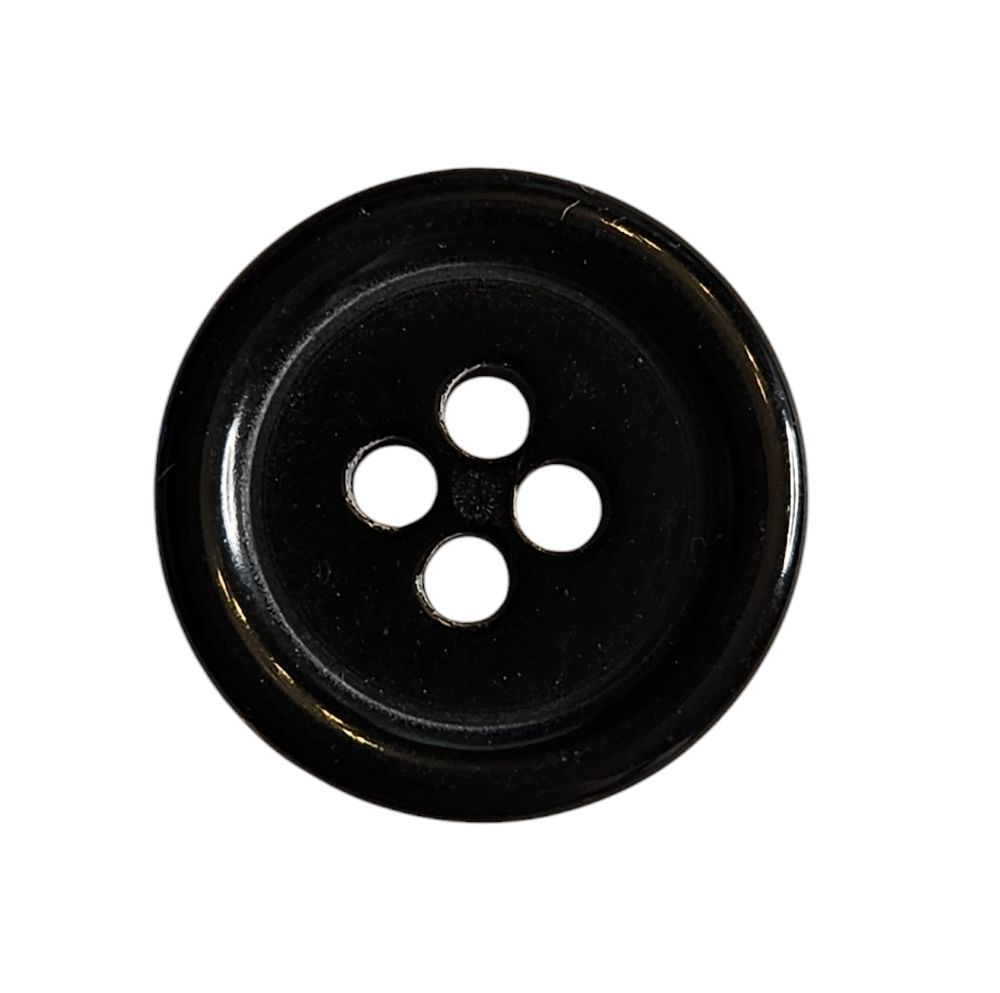 Knapp 4 hulls 15mm Sort - Bilde 1