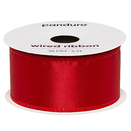 14752_image_54789837c6684c21.jpg Satengbånd stålkant 38 mm 5m, Rød