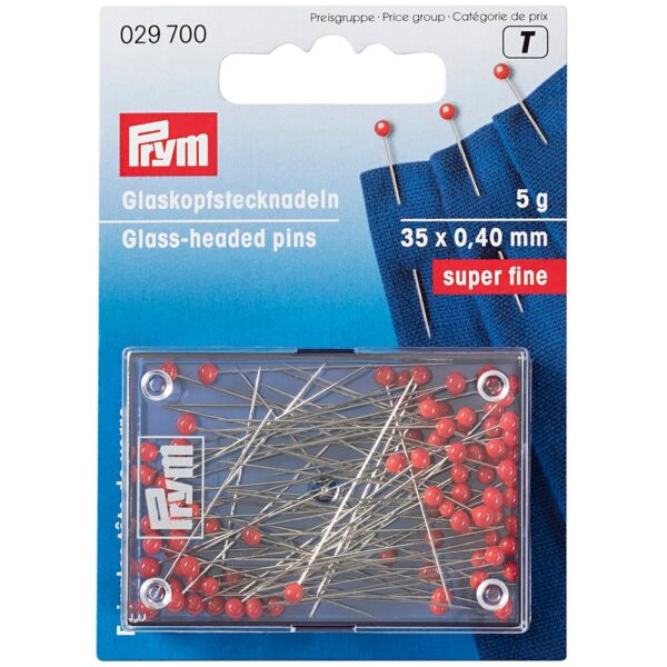 Prym Knappenåler Glasshode superfin