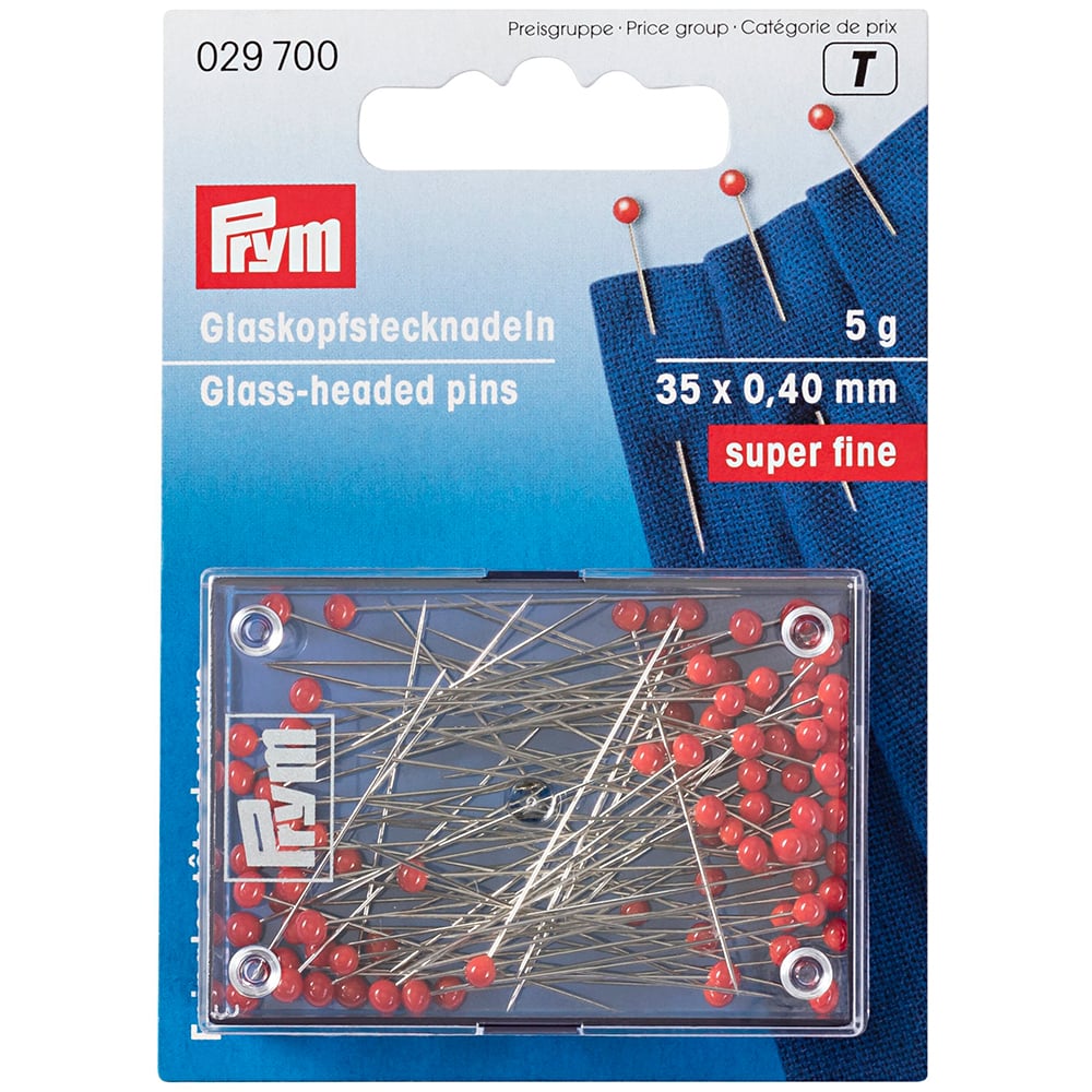 Prym Knappenåler Glasshode superfin - Bilde 1
