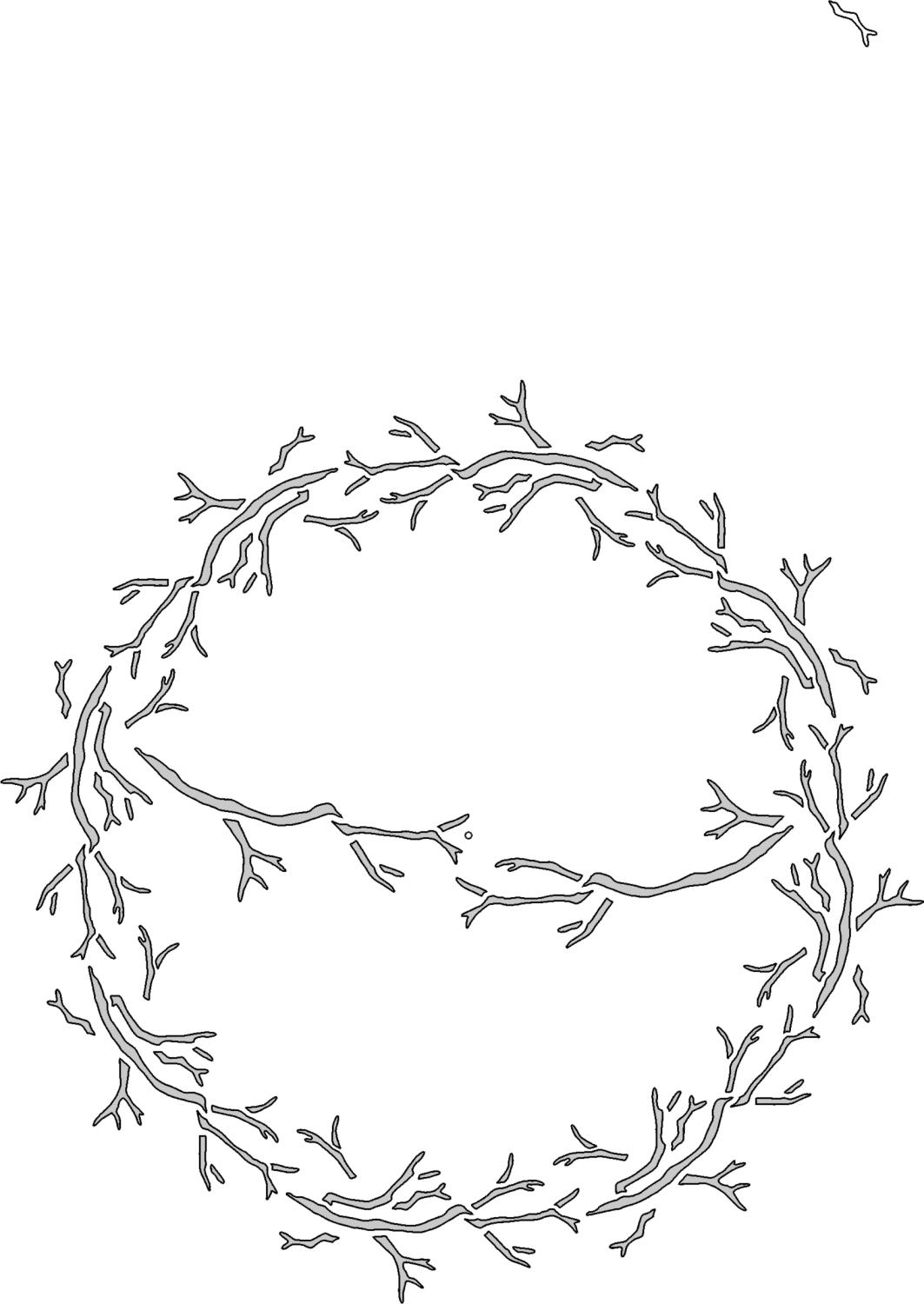 Card-io  Twiggy Wreath Majemask Stensil - Bilde 1