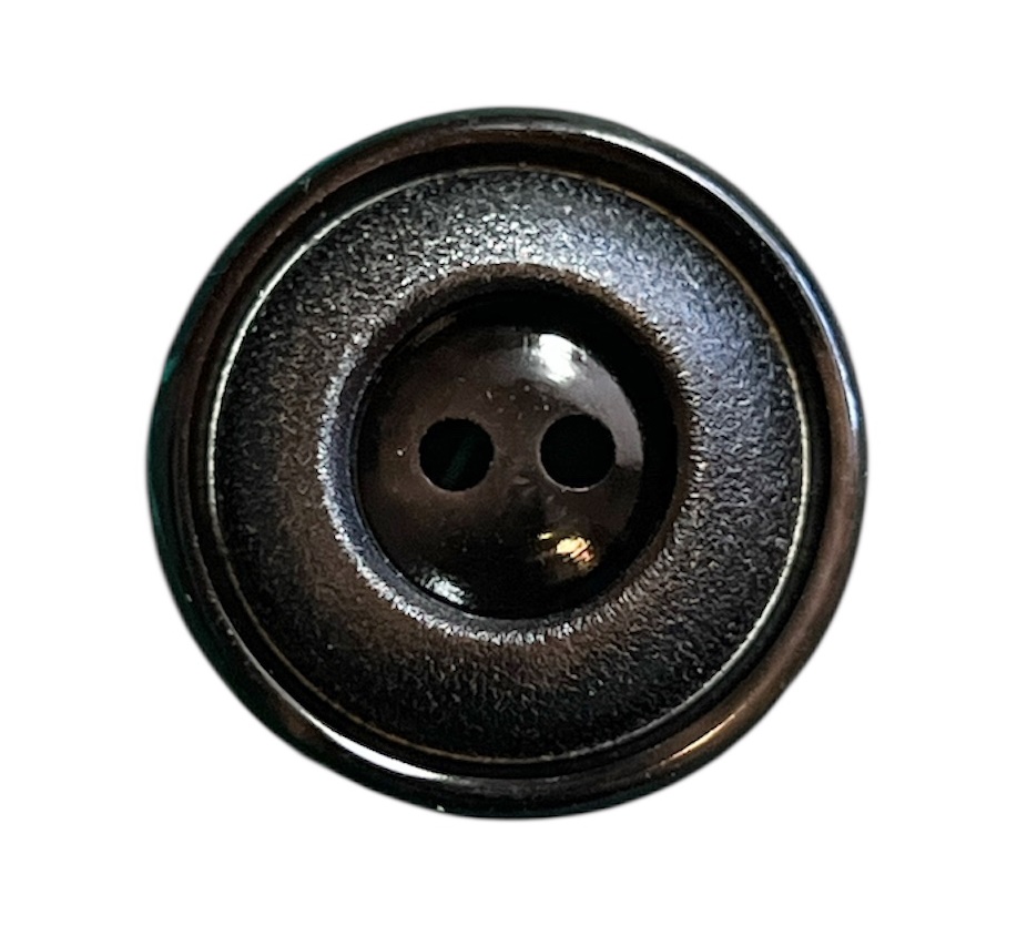 Knapp 2 hulls 20 mm, Mørk Brun - Bilde 1